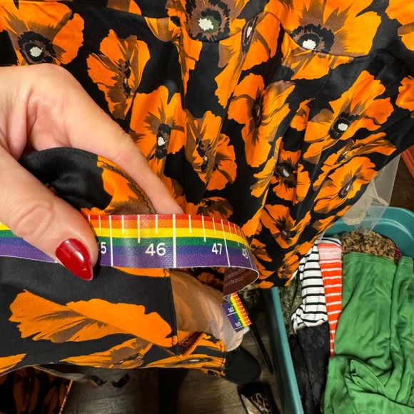 Lady Voluptuous Orange Poppy Dress, size 26/28 - Picture 7 of 8